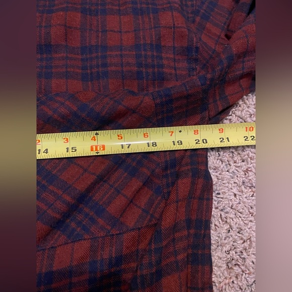 Women’s Hem & Thread Zip Front Lightweight Long Plaid Top, Small - Picture 6 of 7